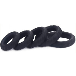 Generique Pack de 5 cockrings Enhance Rings Silicone